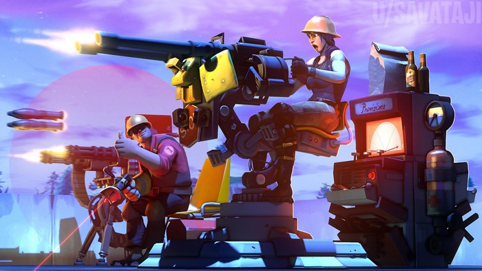 Fortnite Battle Royale Team Fortress 2 Engineer 4K
