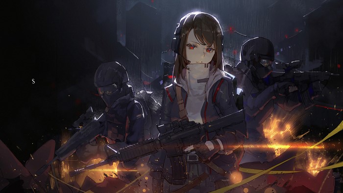 Anime, Girl, Soldier, 4K, 3840x2160