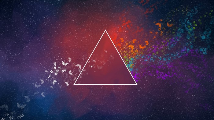 Abstract Colorful Butterfly Nebula 4K