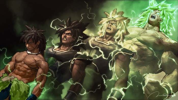Broly's Transformations from Dragon Ball Super 4K