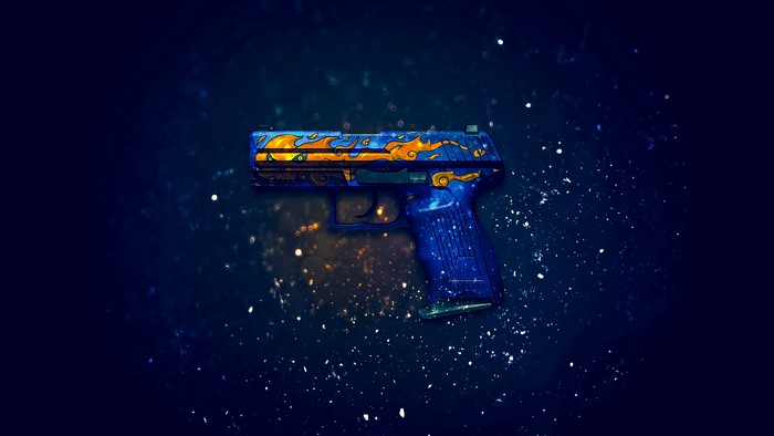 CS:GO P2000 Fire Elemental Skin 4K