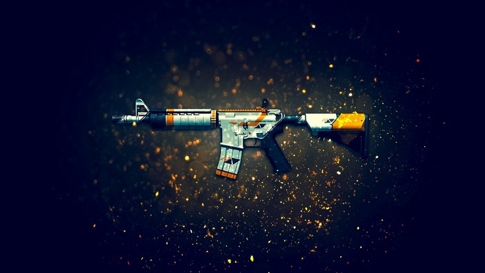 CS:GO M4A4 Asiimov Skin 4K