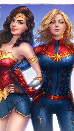 Captain Marvel, Wonder Woman, 4k