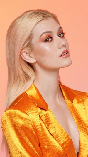 Katherine McNamara in Orange Blazer