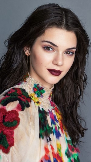 Kendall Jenner in colorful dress