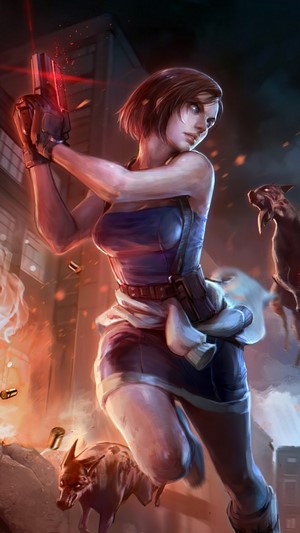 Jill Valentine, Resident Evil 3 Remake, Zombie Dog, 4k