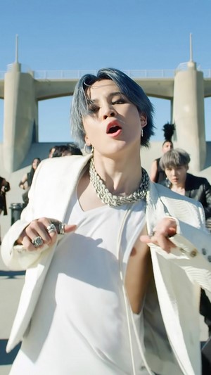 Jimin from BTS performing in ON music video