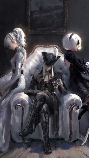 Lady Maria, 2B, and Lunafreya from Games 4K