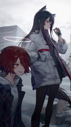 Arknights, Anime, Girls, Exusiai, Texas, Sora, Croissant, 4k