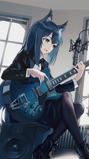 Anime, Girls, Guitar, Band, Arknights, 4k