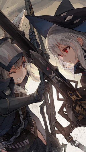 Grani and Skadi from Arknights in battle 4K