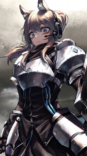 Arknights, Nearl, Anime, Girl, Warrior, 4k