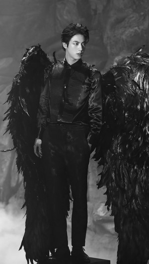 BTS, Jin, Black Wings, Map of the Soul 7, 4k