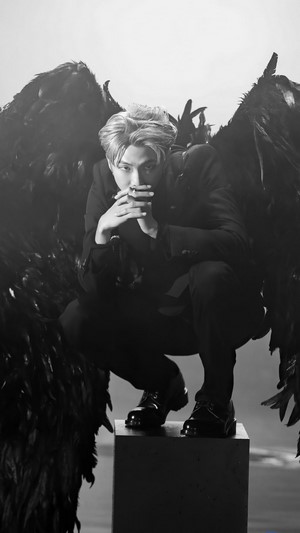 BTS, RM, Black Wings, Map of the Soul 7, 4k