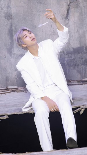RM from BTS in white suit