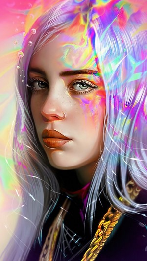 Billie Eilish, Art, 4k