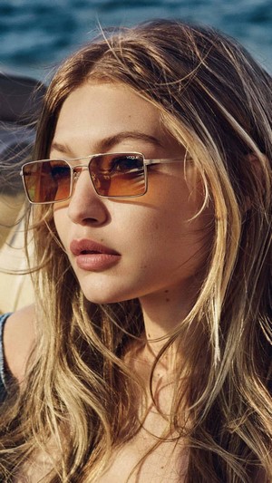 Gigi Hadid wearing Vogue sunglasses