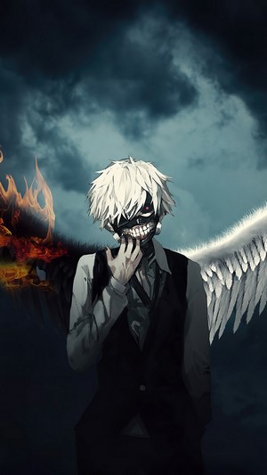 Ken Kaneki, Wings, Mask, Tokyo, Ghoul, 4k