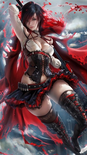 Ruby Rose, RWBY, 4k