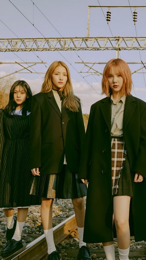GFriend members on train tracks