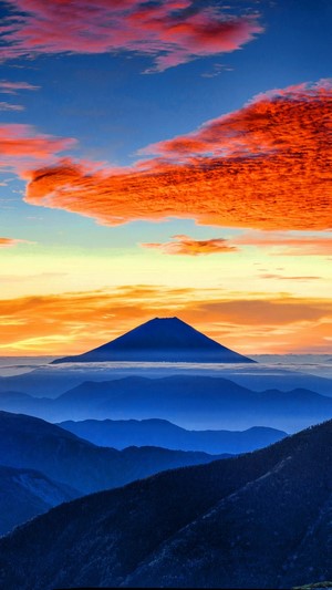 Mount Fuji, Colorful, Sky, Mountain, Scenery HD