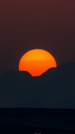 Sunset over mountains
