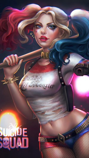 Harley Quinn from DC Suicide Squad Art 4K