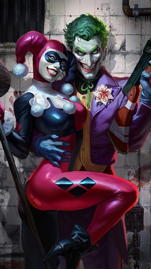Joker, Harley Quinn, DC, 4k