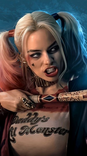 Harley Quinn, Baseball Bat, DC, 4k