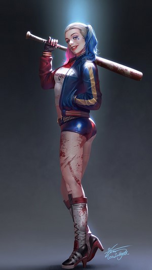 Harley Quinn with Baseball Bat 4K