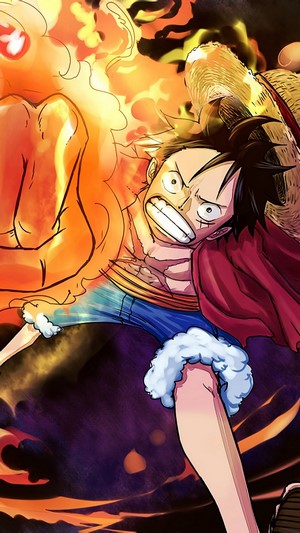 Luffy, Red Hawk, One Piece, 4k
