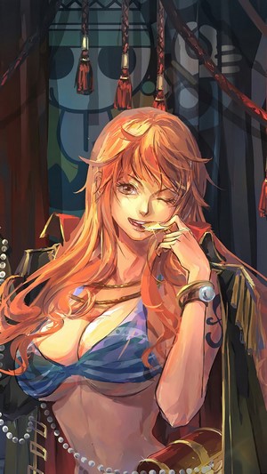 Nami, Usopp, One Piece, 4k
