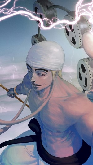 Enel from One Piece with lightning