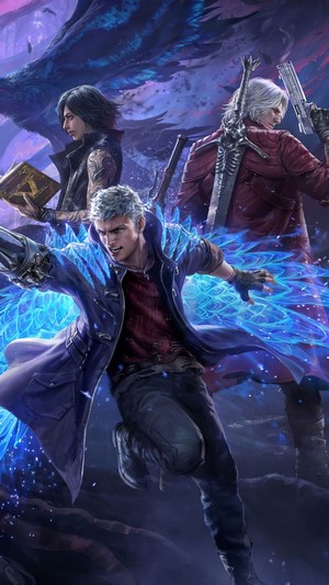 Devil May Cry 5, Urizen, Nero, V, Dante, 4k
