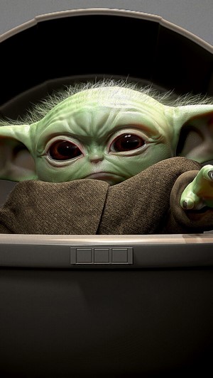 Baby Yoda in a pod