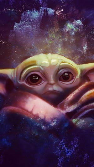 Baby Yoda from Star Wars Art 4K