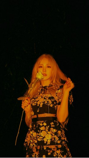 Wendy from Red Velvet holding a rose