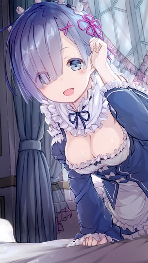 Rem from Re:Zero in Maid Outfit 4K