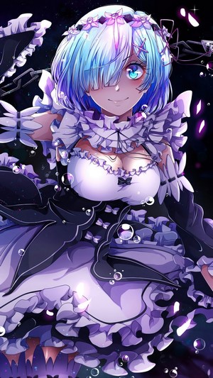 Rem from Re:Zero in Maid Outfit 4K