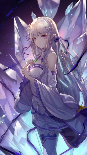 Emilia, Re:Zero, Anime, Girl, 4k