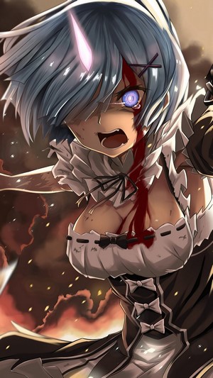 Rem, Re:Zero, Anime, Girl, 4k