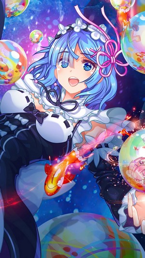 Rem, Re:Zero, Anime, Girl, Maid, 4k