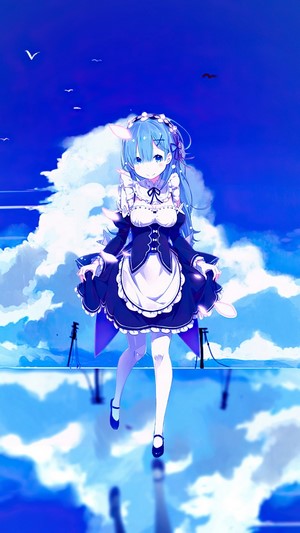 Rem, Anime, Girl, Re:Zero, 4k