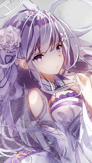 Emilia, Re:Zero, Girl, 4k