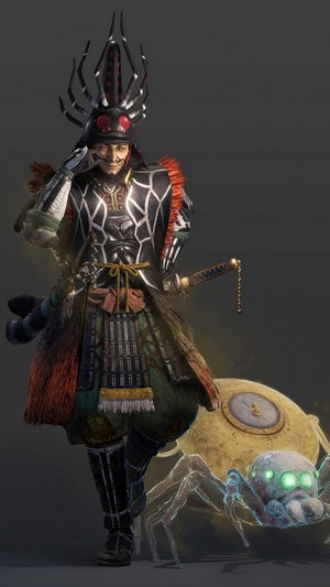 Samurai warrior with spider helmet from Nioh 2