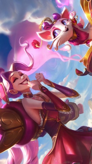 Jinx and Yuumi from League of Legends