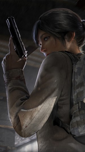 Girl with gun from PlayerUnknowns Battlegrounds 4K