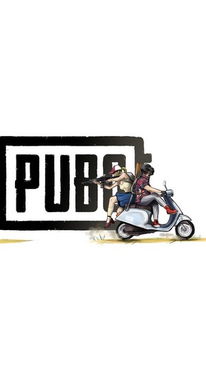 PUBG 4K Art with Characters on Scooter