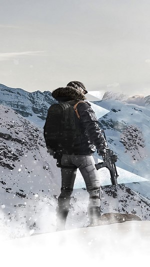 PlayerUnknowns Battlegrounds character in snowy mountains 4K