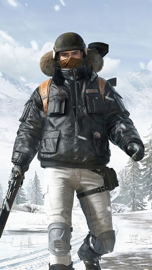 PUBG Character in Winter Outfit with Rifle